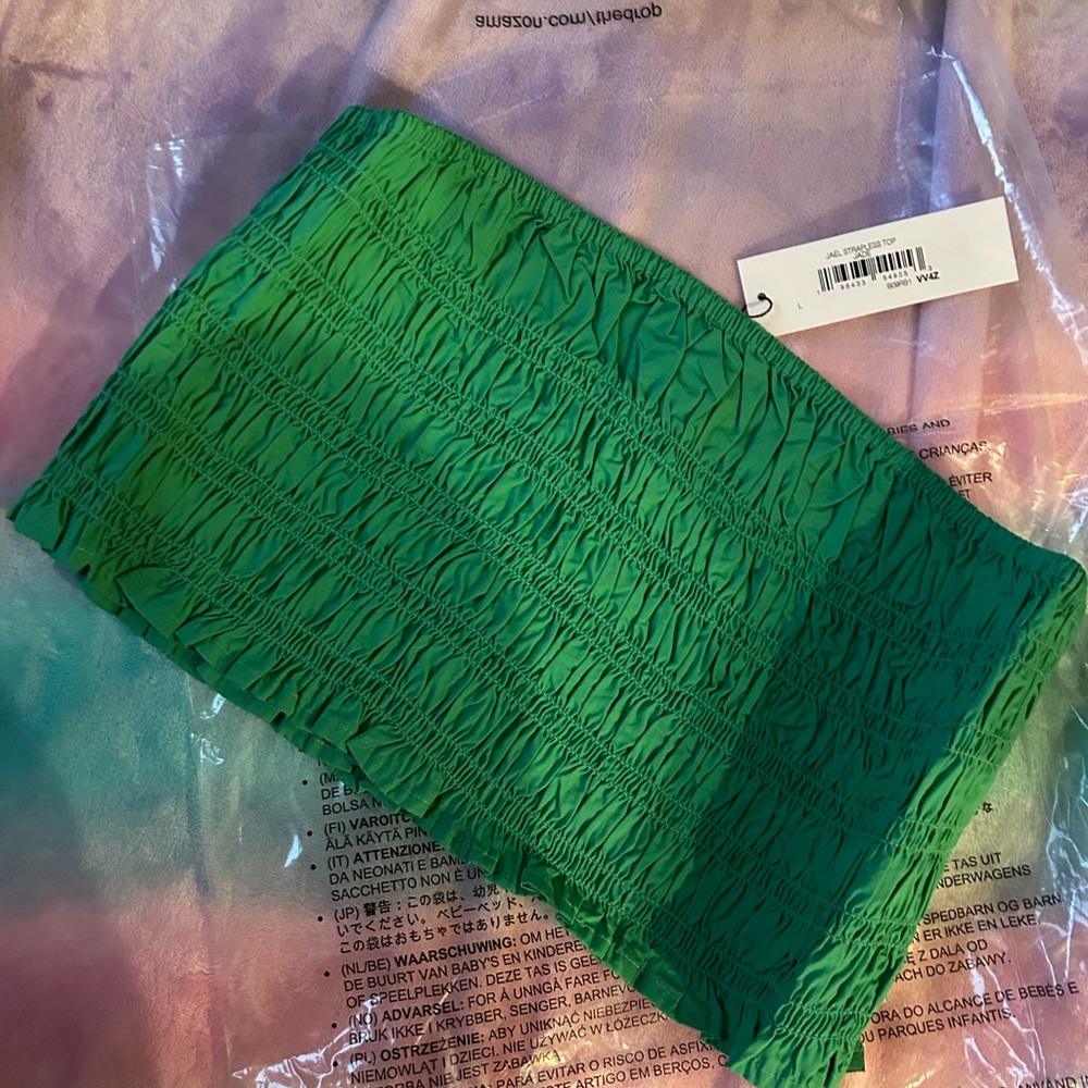 Green Ruched shirt